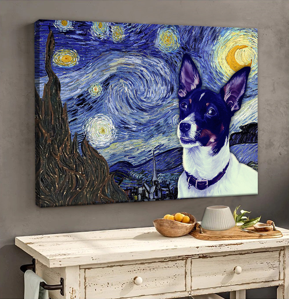 Toy Fox Terrier Poster Matte Canvas Dog Wall Art Prints Canvas Wall Art Decor 2
