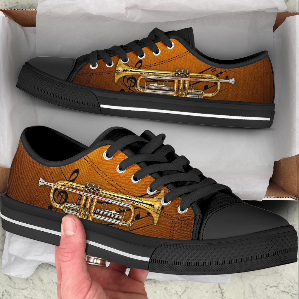 Trumpet Music Note Low Top Music Shoes Fashionable Low Top Casual Shoes Gift For Adults 2