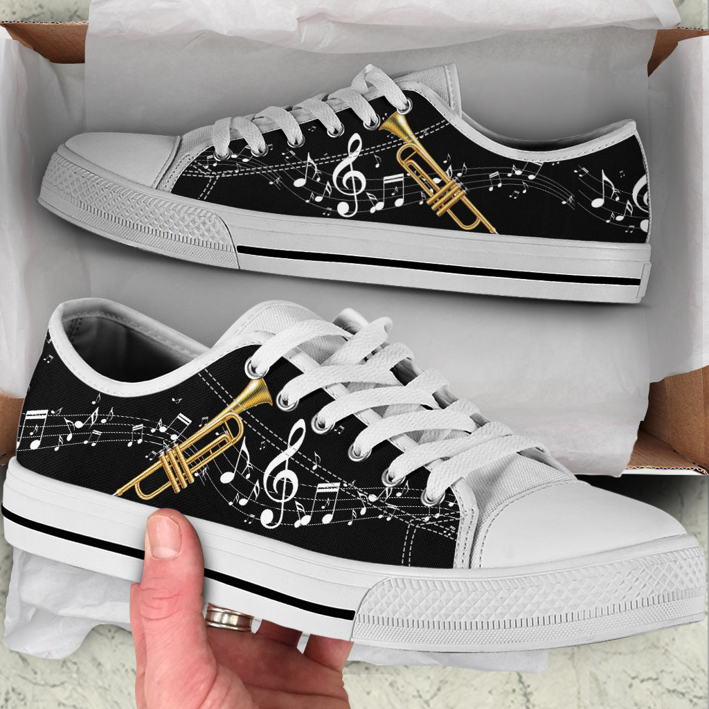 Trumpet Musical Notes Wavy Low Top Music Shoes Fashionable Low Top Casual Shoes Gift For Adults 1 Trumpet Musical Notes Wavy Low Top Music Shoes Fashionable Low Top Casual Shoes Gift For Adults 1
