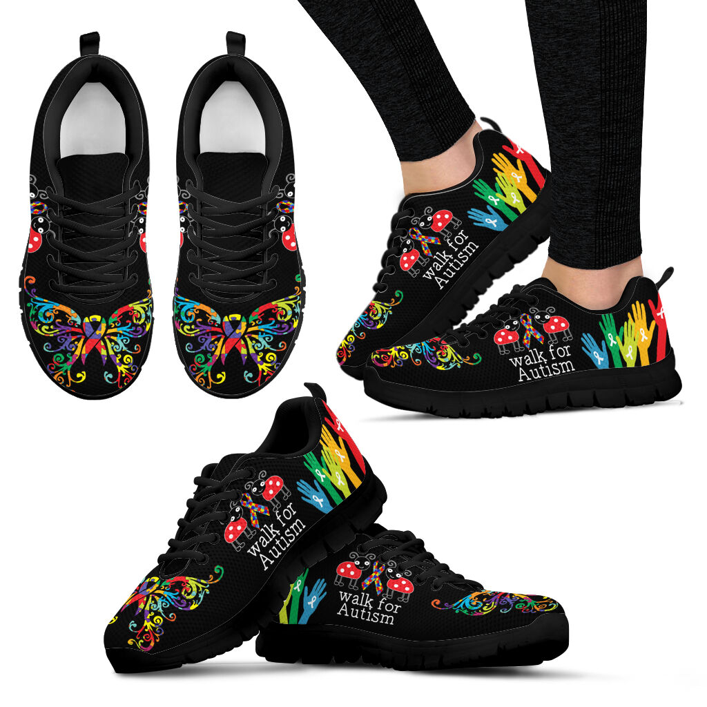 Walk For Autism Sneaker Black Walking Shoes Best Gift For Men And Women Cancer Awareness Shoes Malalan 1 Walk For Autism Sneaker Black Walking Shoes Best Gift For Men And Women Cancer Awareness Shoes Malalan 1