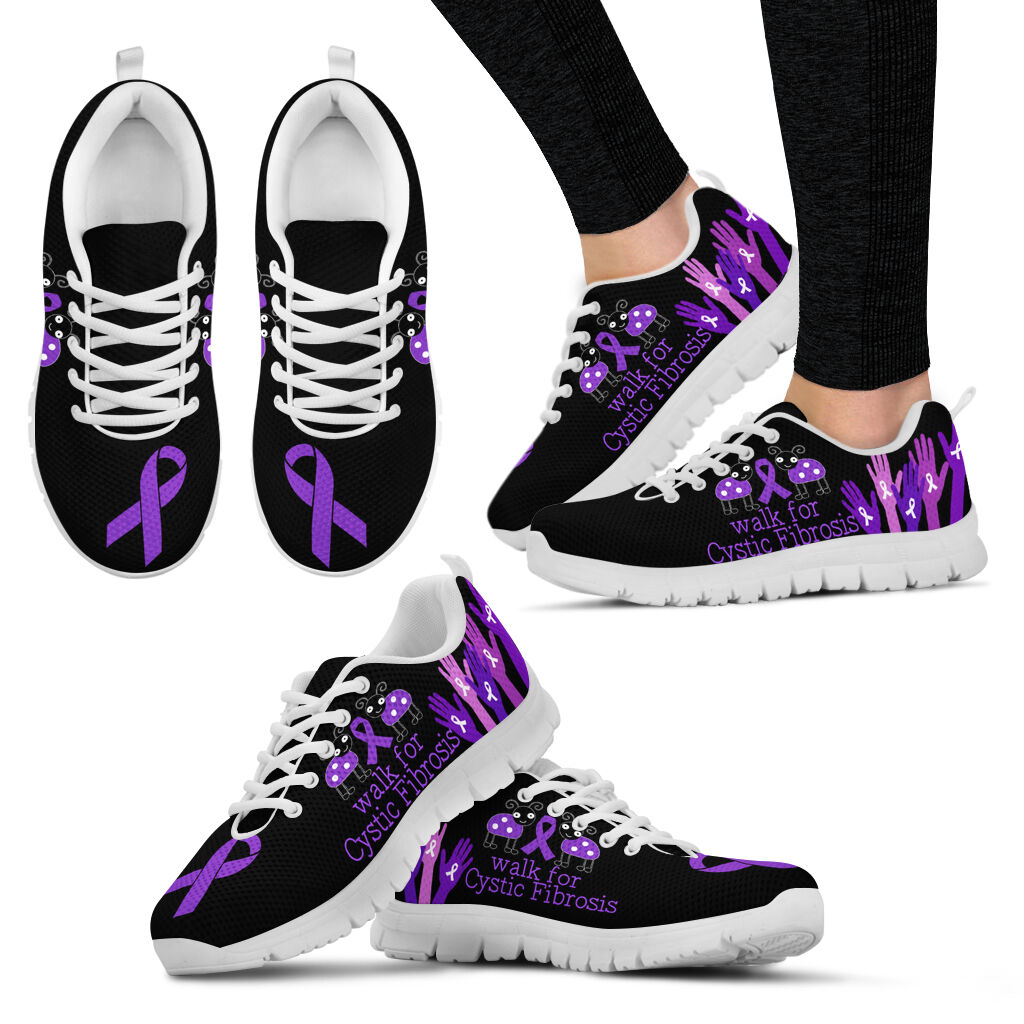 Walk For Cystic Fibrosis Black Sneaker Walking Shoes Best Gift For Men And Women Cancer Awareness Shoes 1 Walk For Cystic Fibrosis Black Sneaker Walking Shoes Best Gift For Men And Women Cancer Awareness Shoes 1