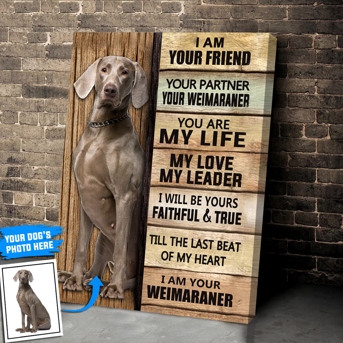 Weimaraner Personalized Poster Canvas Dog Canvas Wall Art Dog Lovers Gifts For Him Or Her 2