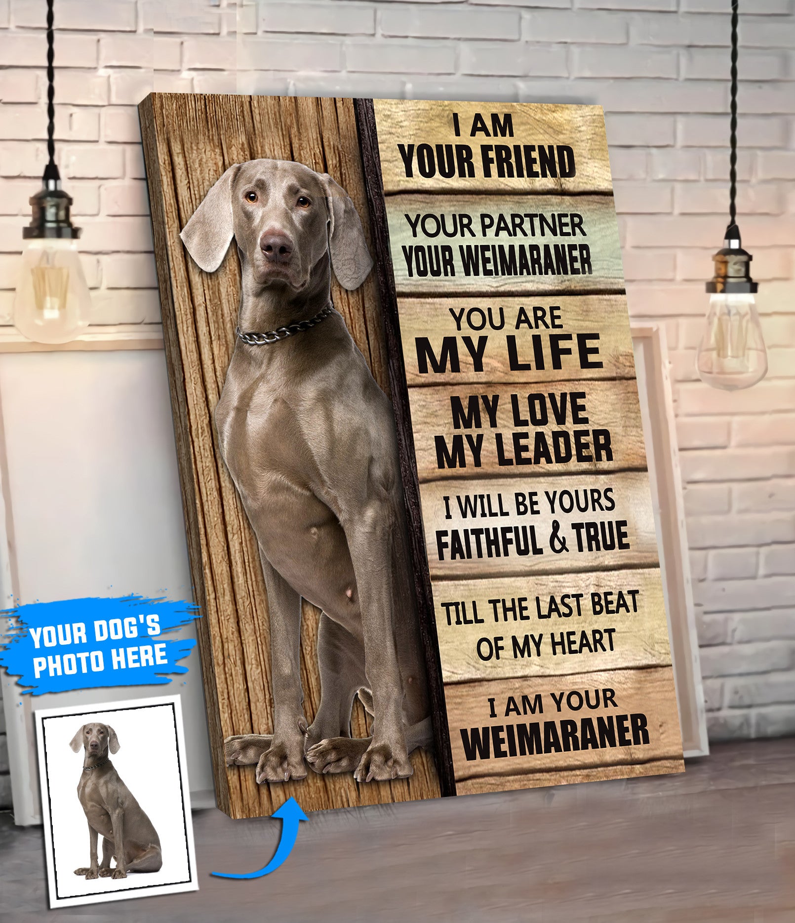 Weimaraner Personalized Poster Canvas Dog Canvas Wall Art Dog Lovers Gifts For Him Or Her 4