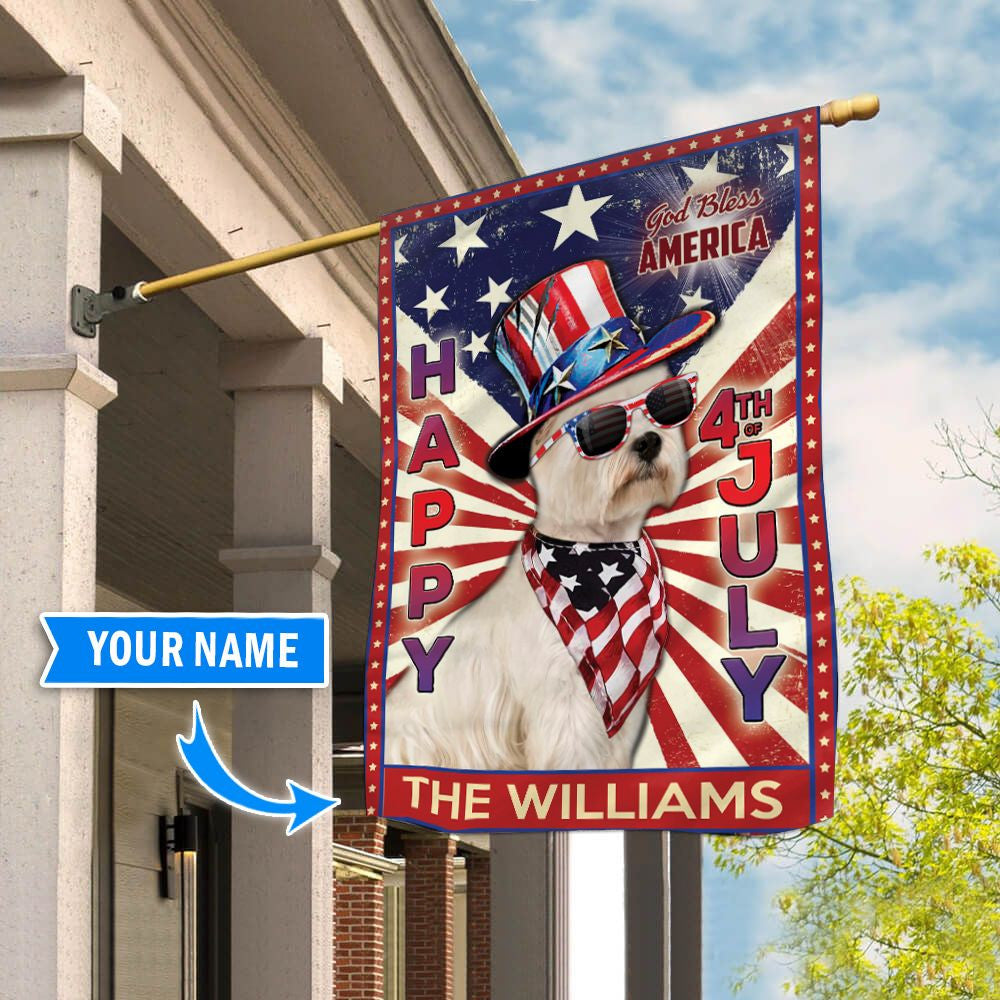 West Highland White Terrier God Bless America 4th Of July Personalized Flag Custom Dog Flags Dog Lovers Gifts for Him or Her 2 West Highland White Terrier God Bless America 4th Of July Personalized Flag Custom Dog Flags Dog Lovers Gifts for Him or Her 2