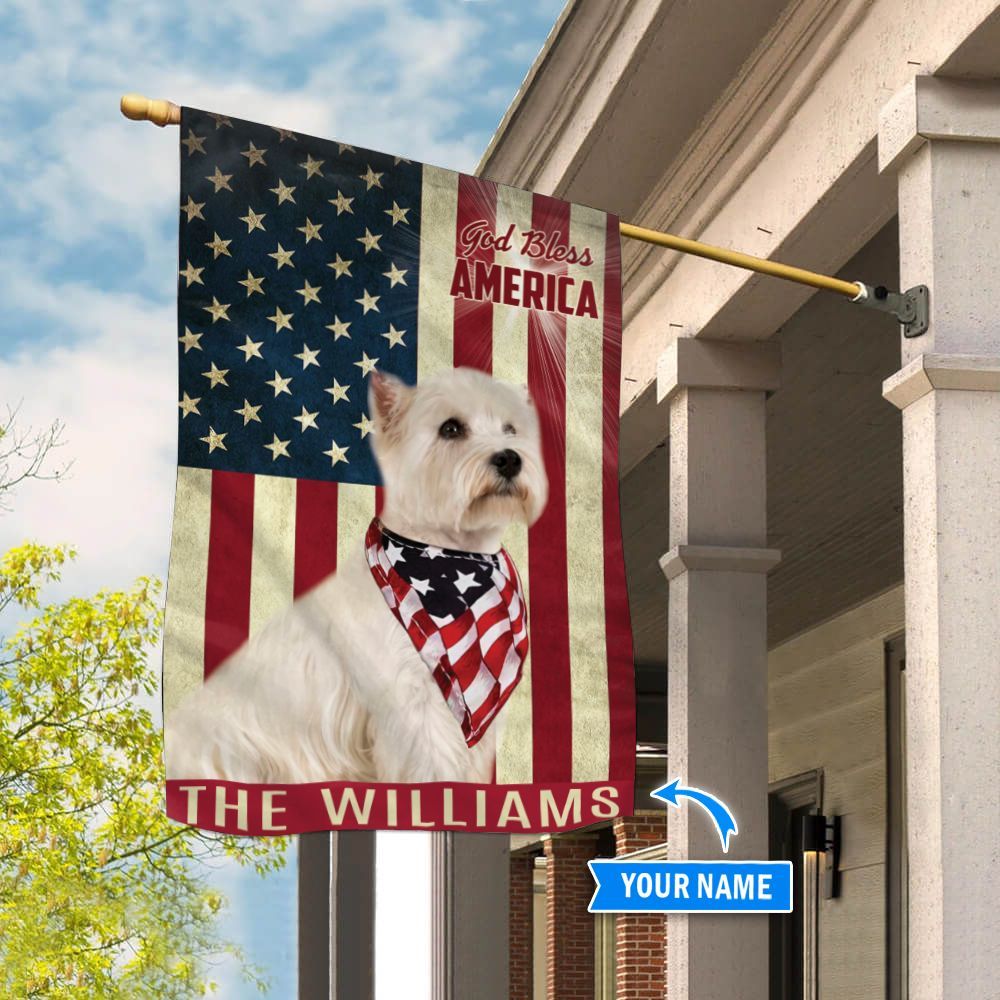 West Highland White Terrier God Bless America Personalized Flag Custom Dog Flags Dog Lovers Gifts for Him or Her 3 West Highland White Terrier God Bless America Personalized Flag Custom Dog Flags Dog Lovers Gifts for Him or Her 3