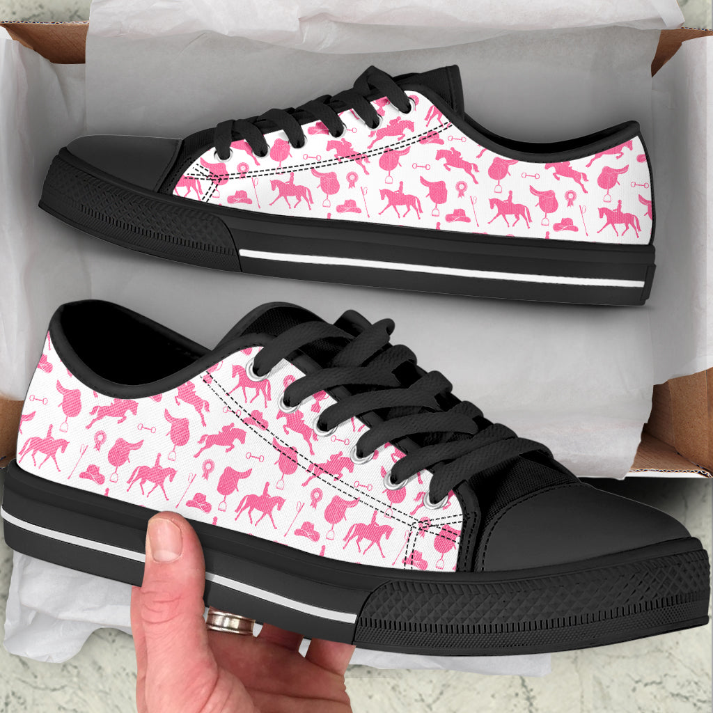 Western Horse Pink Low Top Shoes Trendy Fashion Casual Shoes Gift For Adults Best Shoes For Him Or Her 2