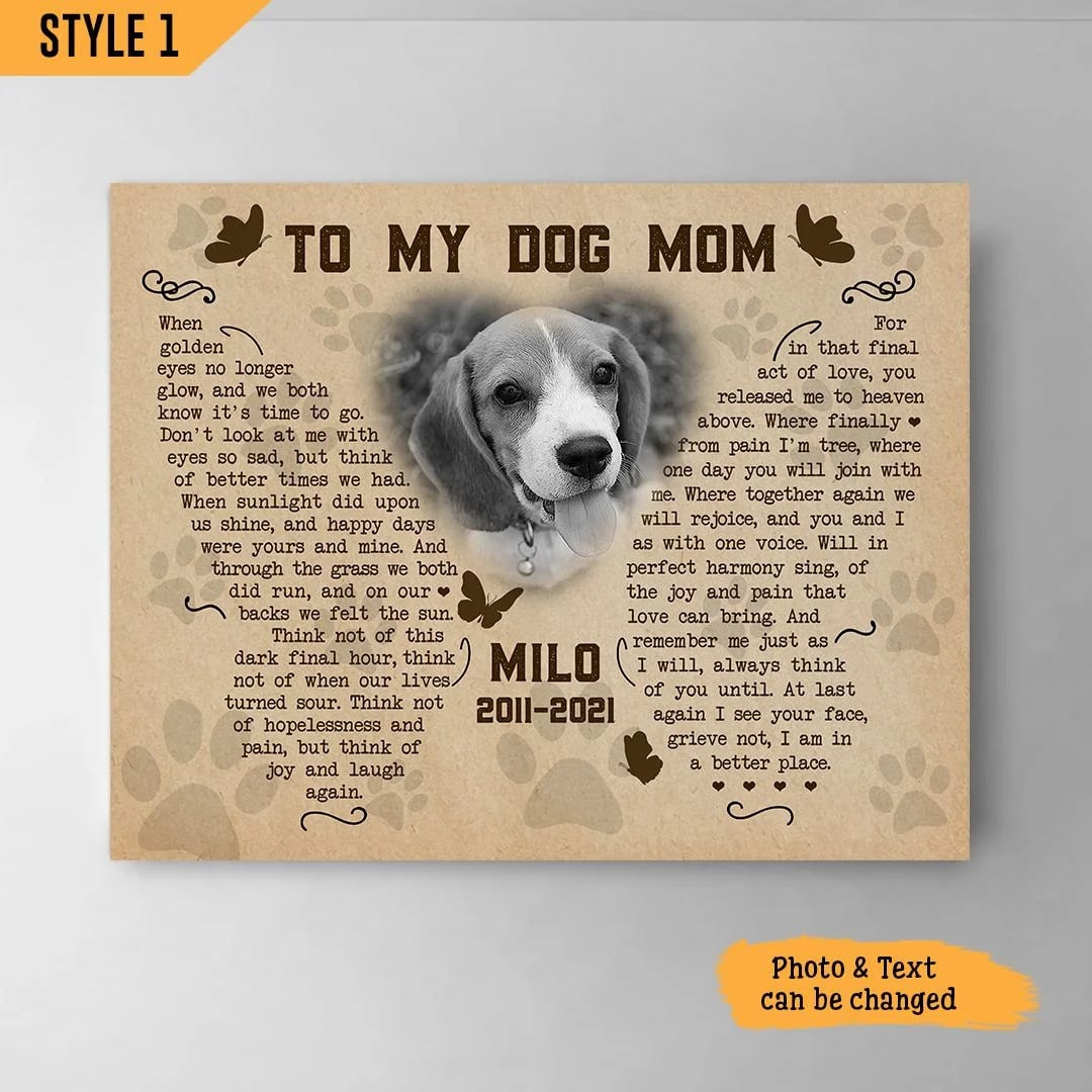 When Golden Eyes No Longer Glow Dog Horizontal Canvas Wall Art Canvas Gift For Dog Lovers 1