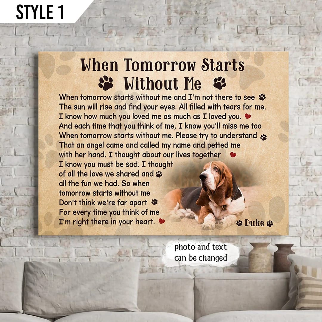 When Tomorrow Starts Without Me Dog Horizontal Canvas Wall Art Canvas Dog Memorial Gift 1 When Tomorrow Starts Without Me Dog Horizontal Canvas Wall Art Canvas Dog Memorial Gift 1