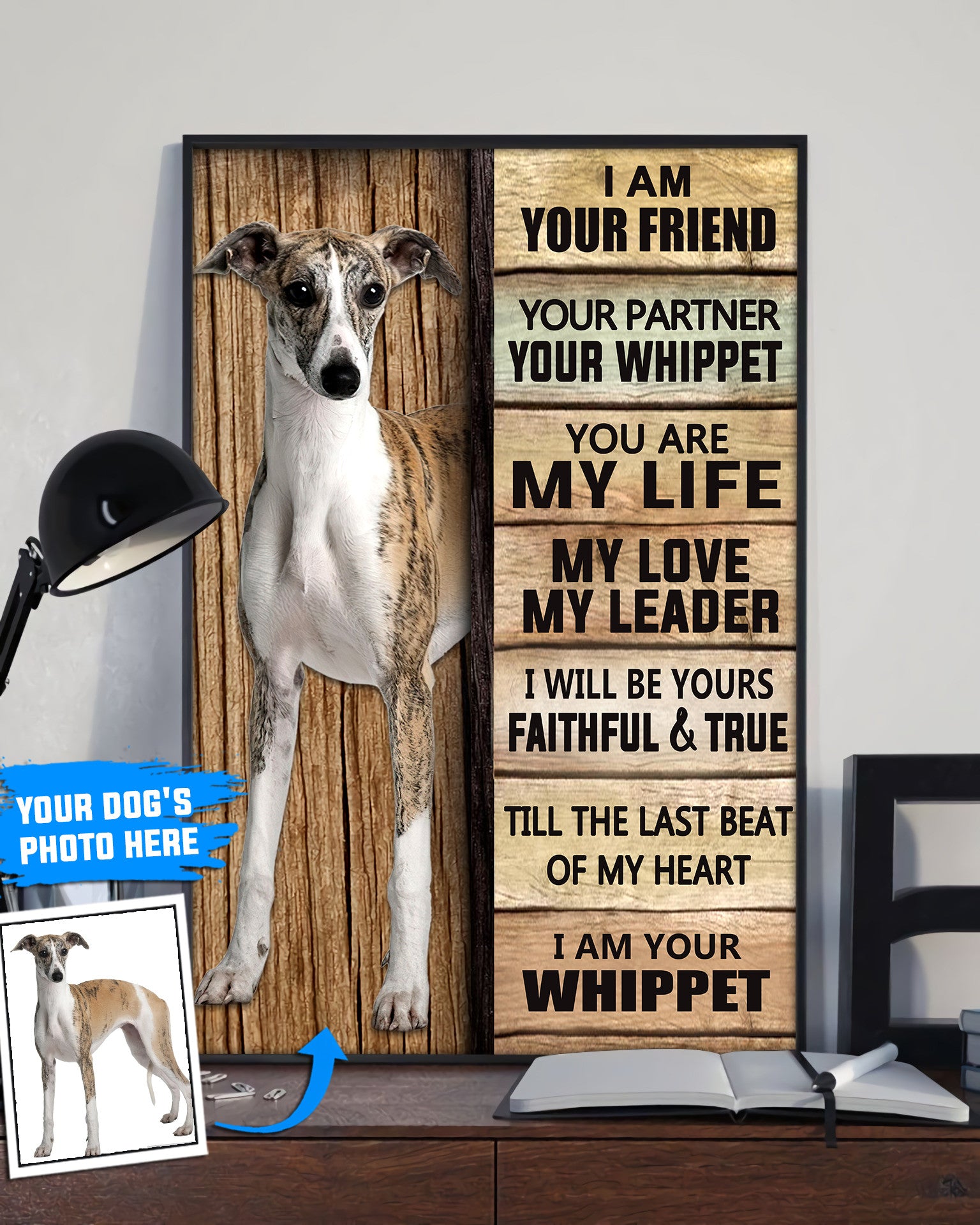 Whippet Personalized Poster Canvas Dog Canvas Wall Art Dog Lovers Gifts For Him Or Her 3