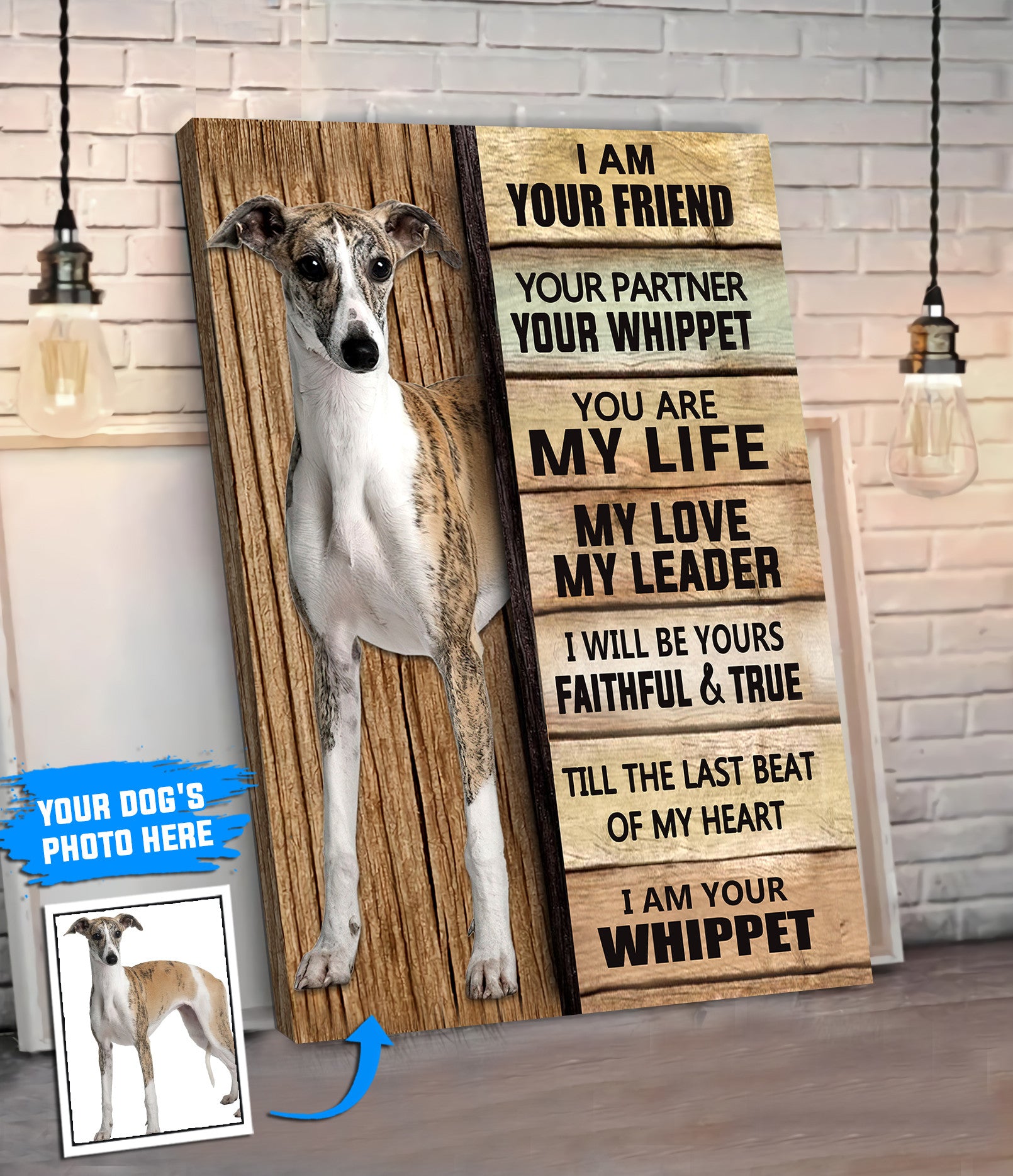 Whippet Personalized Poster Canvas Dog Canvas Wall Art Dog Lovers Gifts For Him Or Her 4