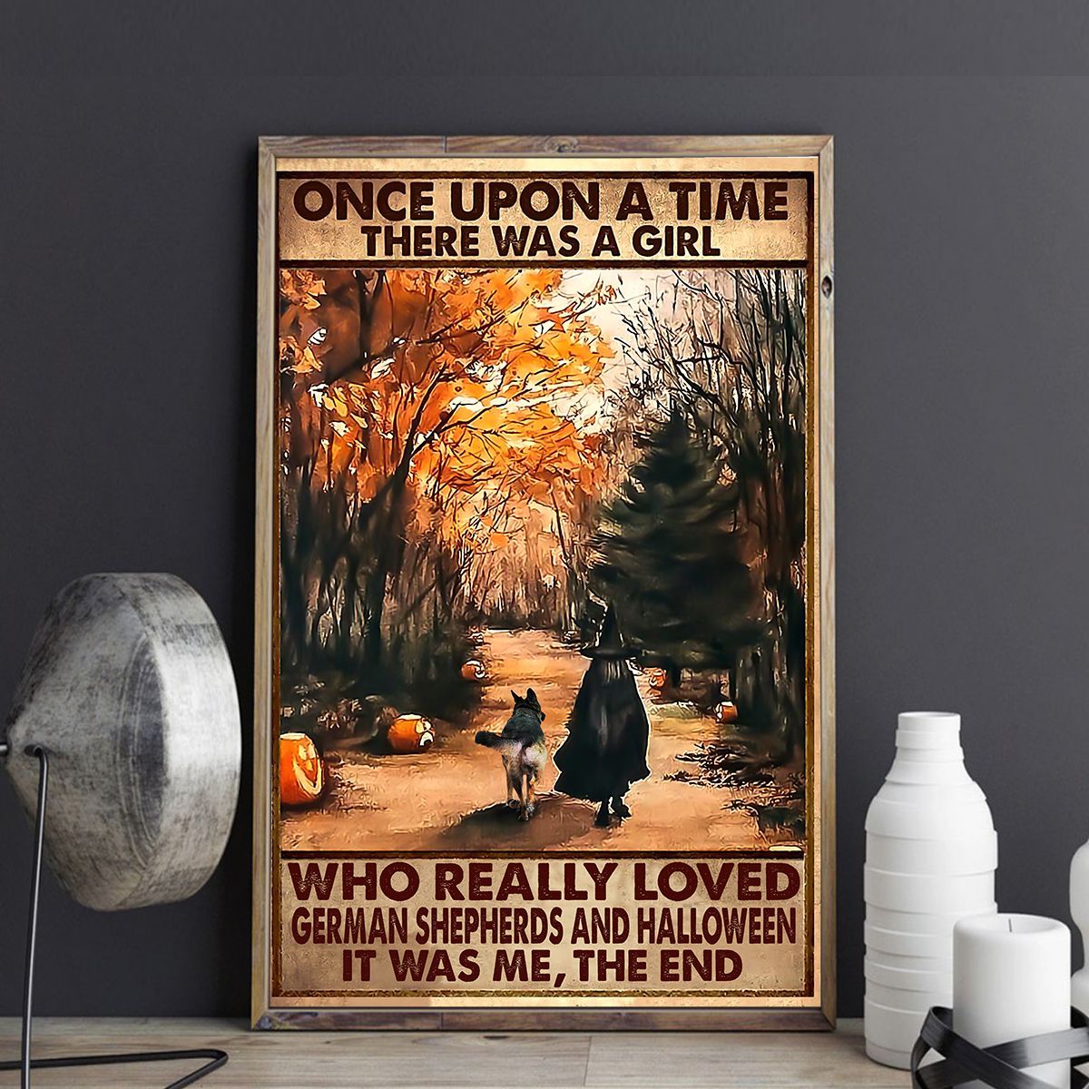 Who Really Loved German Shepherds And Halloween Poster Dog Canvas Wall Art Dog Lovers Gifts For Him Or Her 1 Who Really Loved German Shepherds And Halloween Poster Dog Canvas Wall Art Dog Lovers Gifts For Him Or Her 1