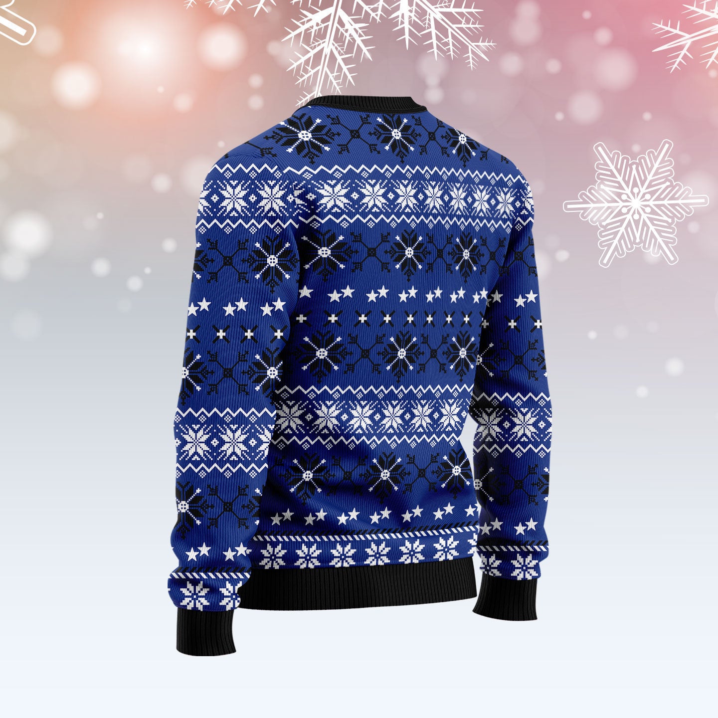 Wolf Howling Moon Ugly Christmas Sweater Funny Family Sweater Gifts Unisex Crewneck Sweater 2