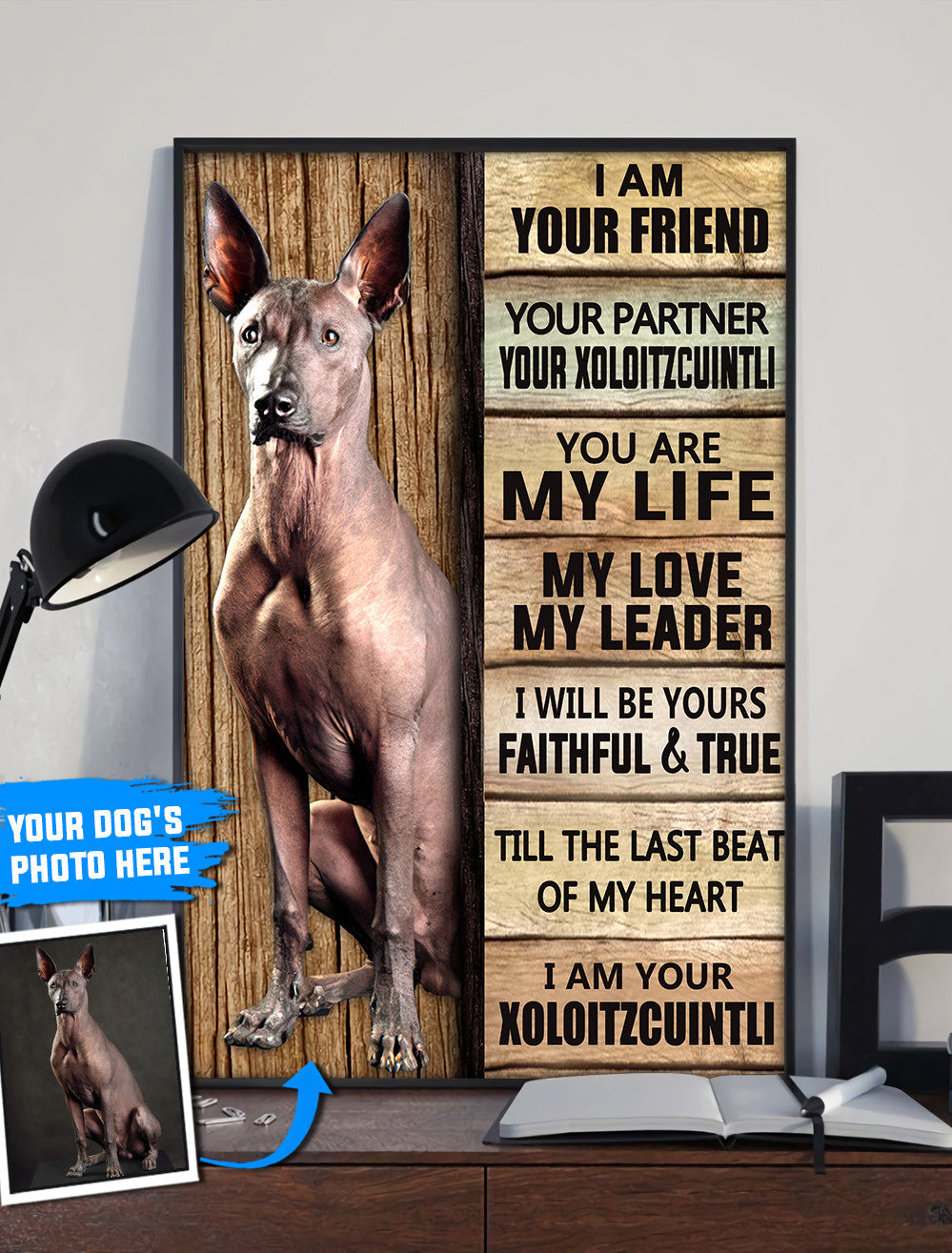 Xoloitzcuintli Personalized Poster Canvas Dog Canvas Wall Art Dog Lovers Gifts For Him Or Her 1