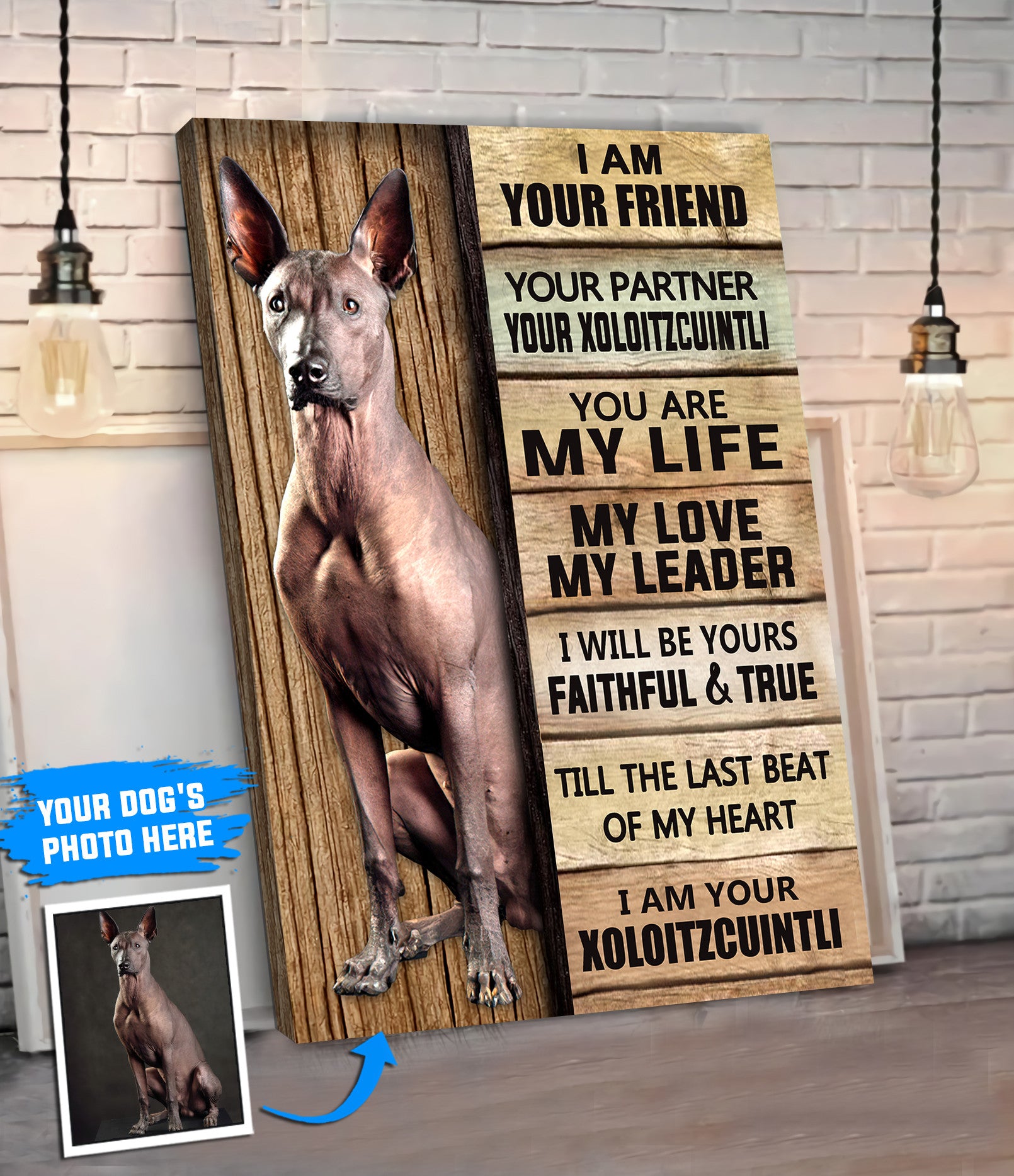 Xoloitzcuintli Personalized Poster Canvas Dog Canvas Wall Art Dog Lovers Gifts For Him Or Her 2