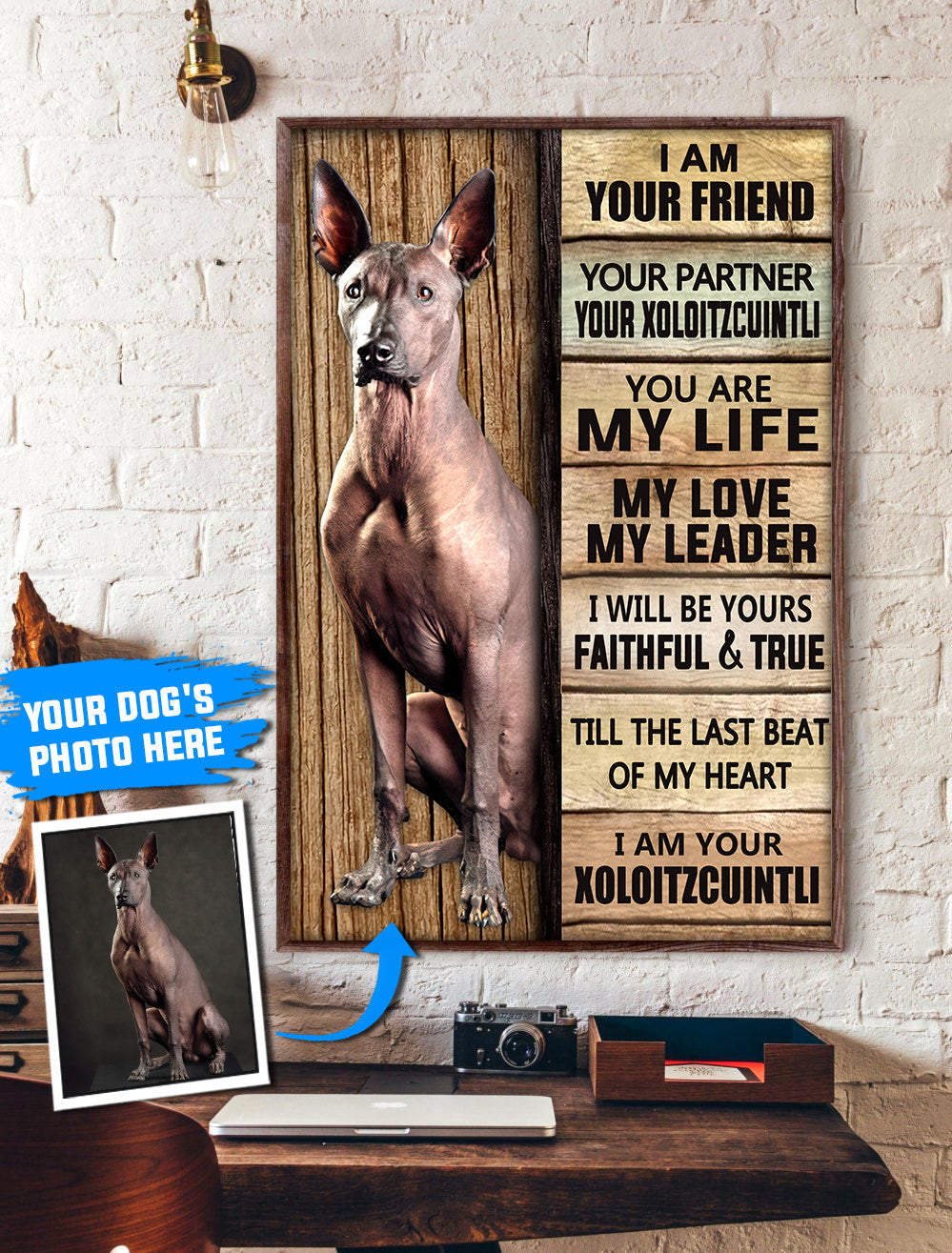Xoloitzcuintli Personalized Poster Canvas Dog Canvas Wall Art Dog Lovers Gifts For Him Or Her 3