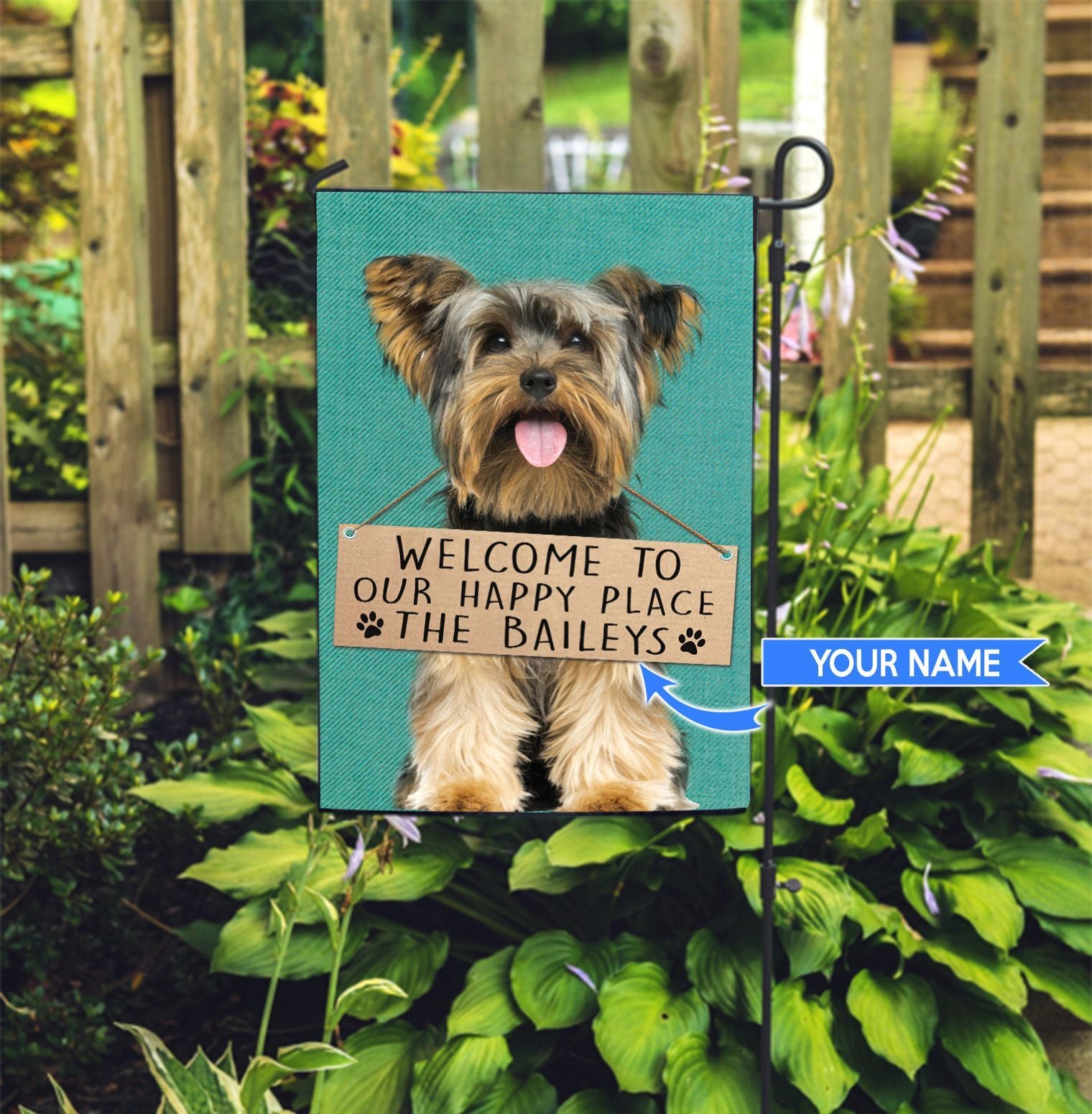 Yorkshire Terrier Welcome To Our Happy Place Personalized Flag Custom Dog Flags Dog Lovers Gifts for Him or Her 2 Yorkshire Terrier Welcome To Our Happy Place Personalized Flag Custom Dog Flags Dog Lovers Gifts for Him or Her 2