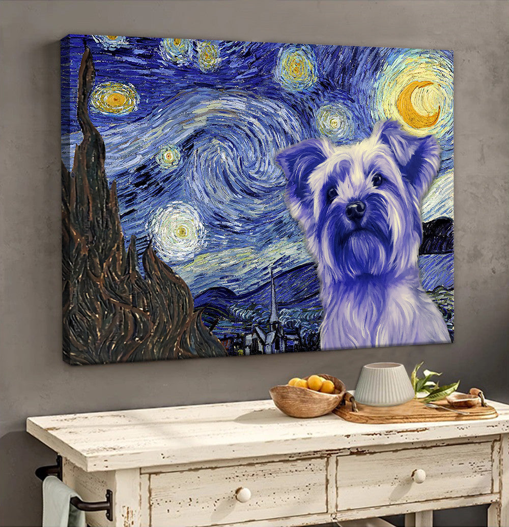 Yorkshire Terrier Poster Matte Canvas Dog Wall Art Prints Painting On Canvas 2