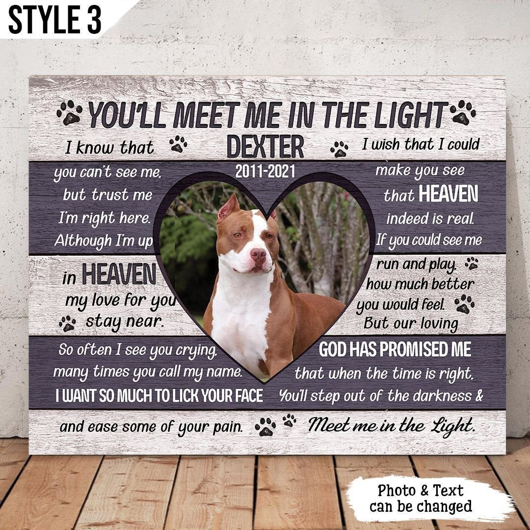You ll Meet Me In The Light Dog Poem Canvas Poster Painting On Canvas Dog Memorial Gifts for Dog Mom 3 You ll Meet Me In The Light Dog Poem Canvas Poster Painting On Canvas Dog Memorial Gifts for Dog Mom 3
