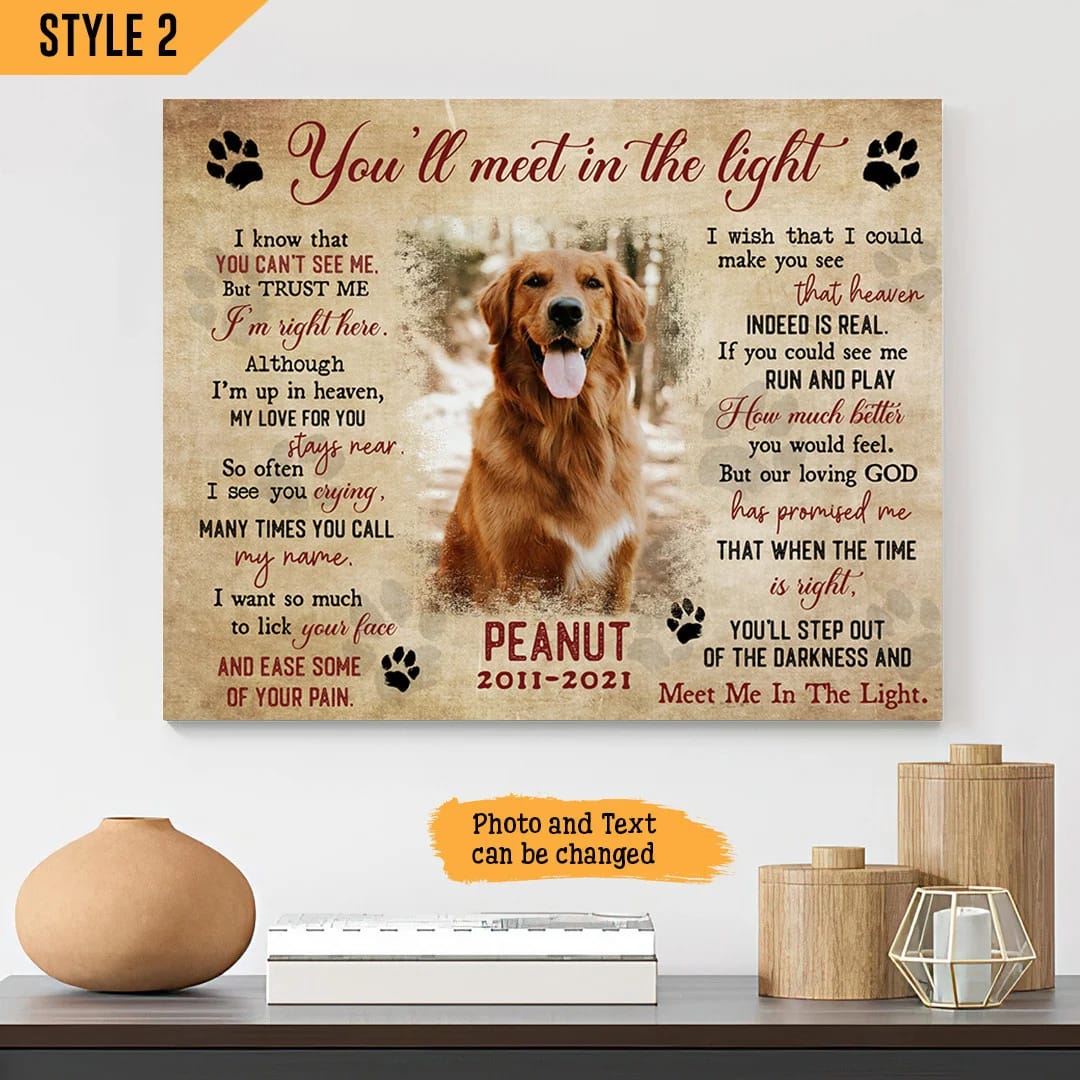 You ll Meet Me In The Light Dog Poem Printable Horizontal Canvas Wall Art Canvas Gifts for Dog Mom 3 You ll Meet Me In The Light Dog Poem Printable Horizontal Canvas Wall Art Canvas Gifts for Dog Mom 3