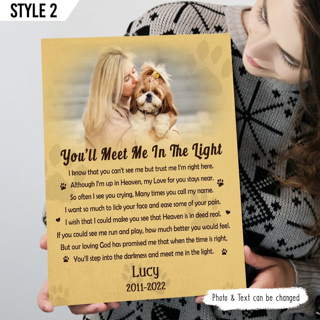 You ll Meet Me In The Light Dog Poem Printable Vertical Canvas Wall Art Canvas Dog Memorial Gift 3 You ll Meet Me In The Light Dog Poem Printable Vertical Canvas Wall Art Canvas Dog Memorial Gift 3