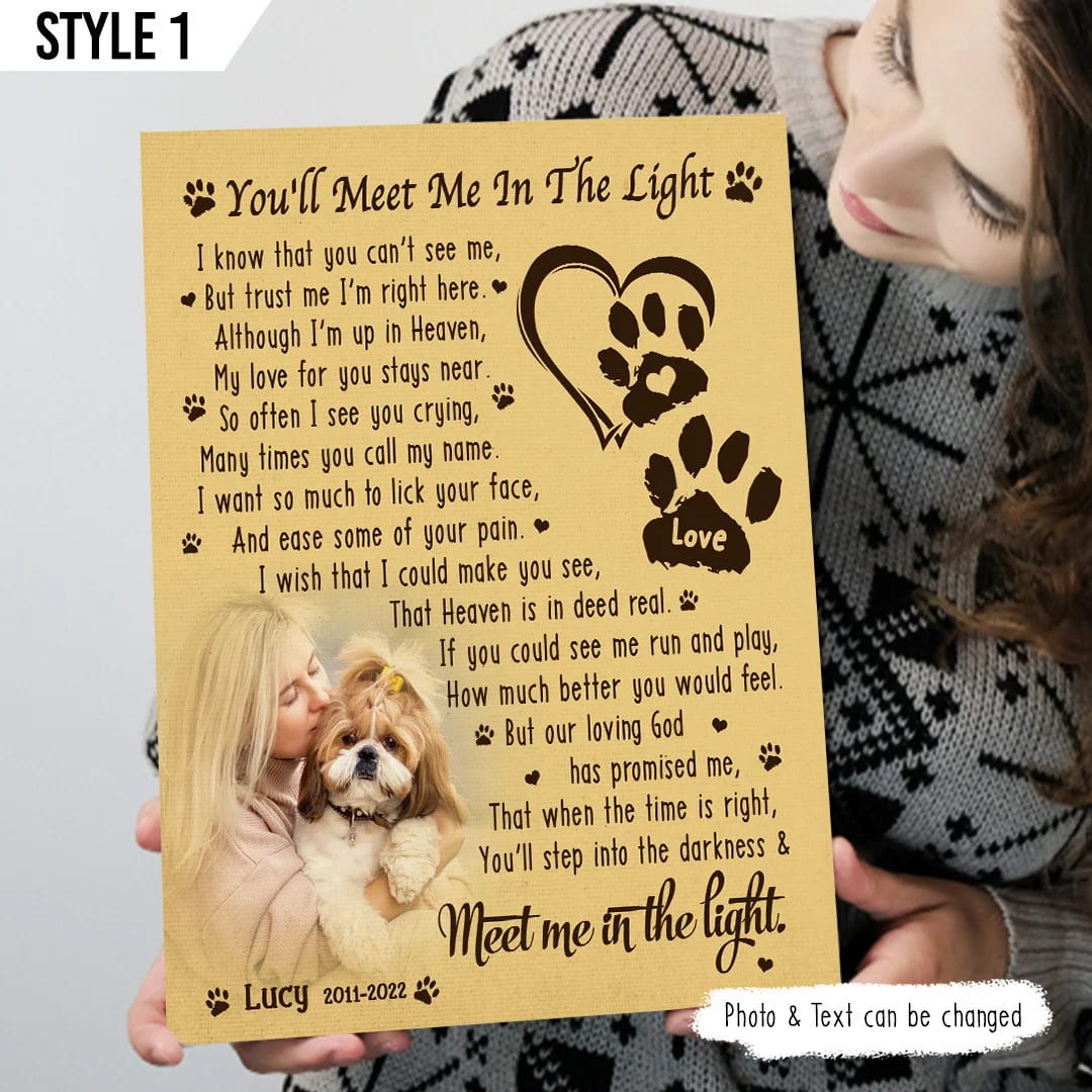 You ll Meet Me In The Light Dog Poem Printable Vertical Canvas Wall Art Canvas Gift For Dog Lovers 3 You ll Meet Me In The Light Dog Poem Printable Vertical Canvas Wall Art Canvas Gift For Dog Lovers 3