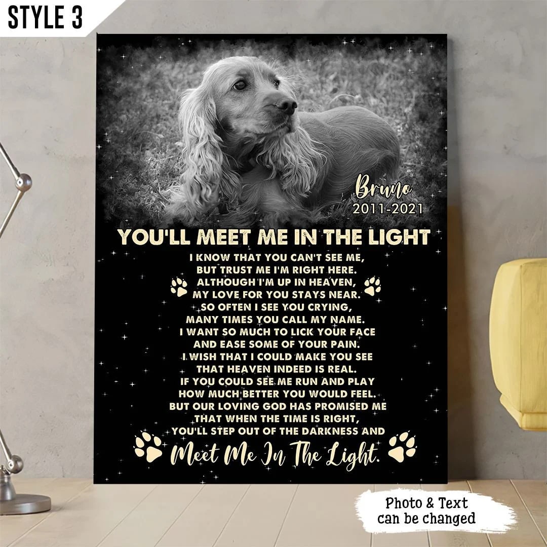 You ll Meet Me In The Light Dog Poem Printable Vertical Canvas Wall Art Canvas Gifts for Dog Mom 3 You ll Meet Me In The Light Dog Poem Printable Vertical Canvas Wall Art Canvas Gifts for Dog Mom 3