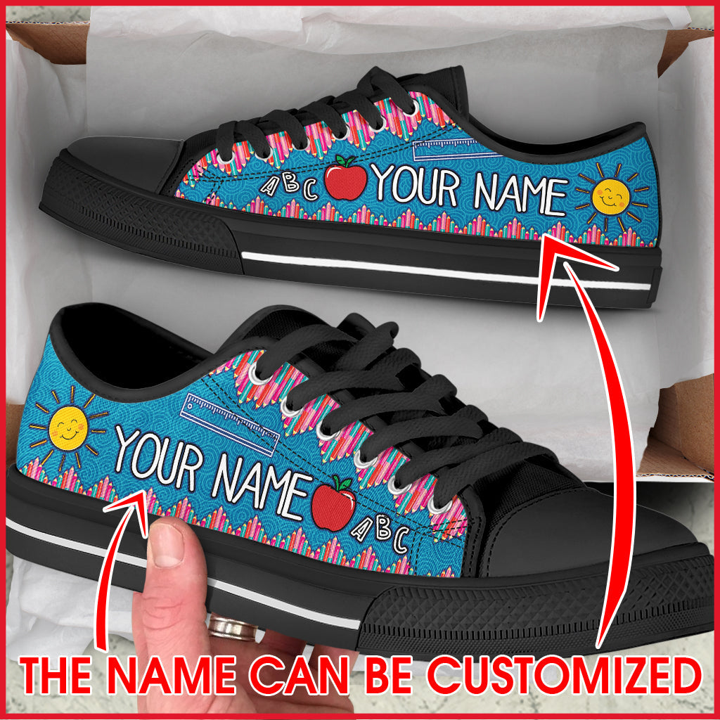 Your Name Crayon Zig Zag Low Top Shoes Best Gift For Teacher School Shoes Best Shoes For Him Or Her 2 Your Name Crayon Zig Zag Low Top Shoes Best Gift For Teacher School Shoes Best Shoes For Him Or Her 2