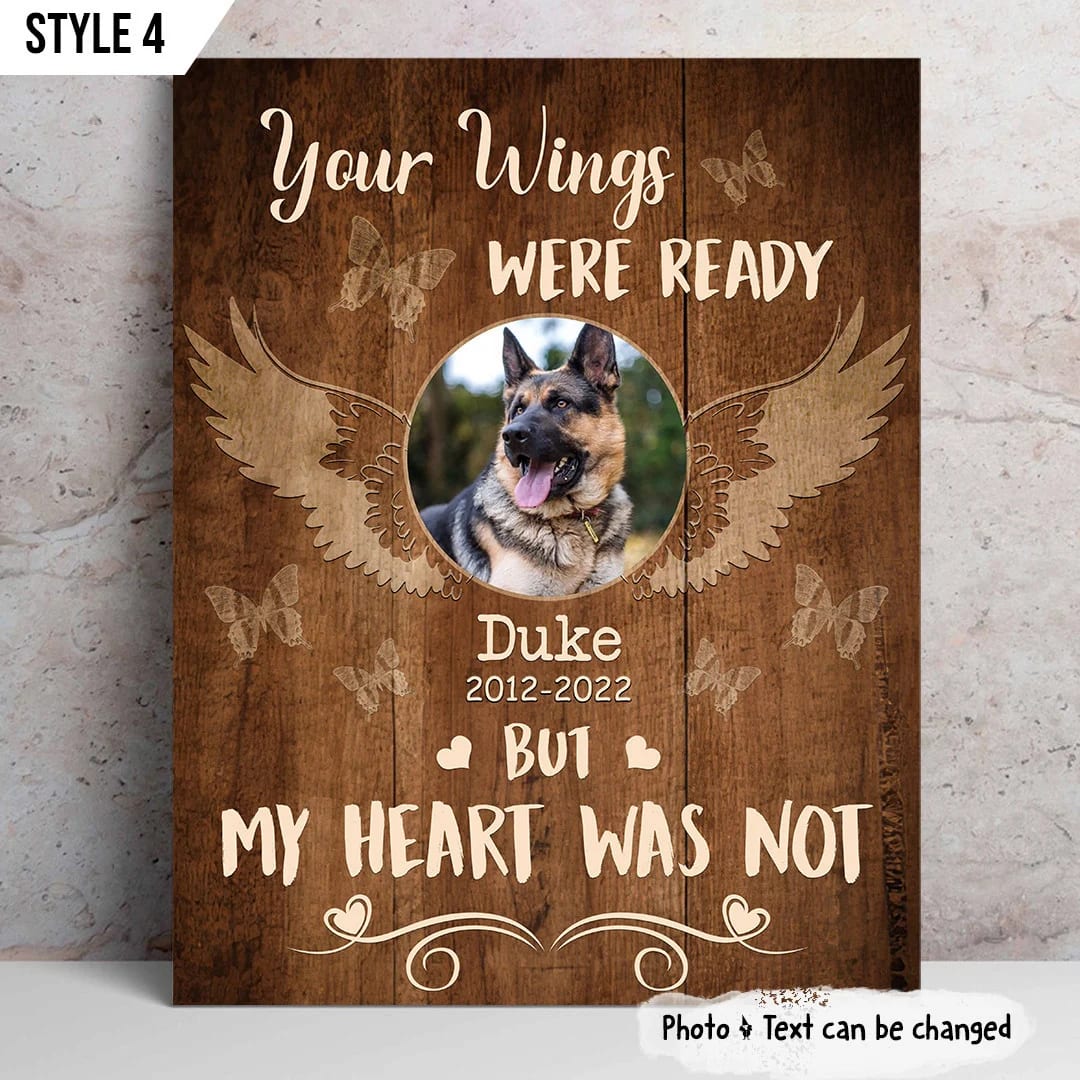 Your Wings Were Ready But My Heart Was Not Dog Matte Canvas Poster To Print Gift For Dog Lovers 3