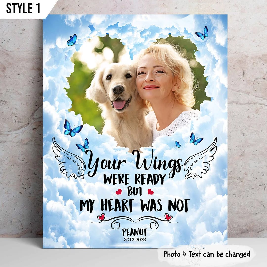 Your Wings Were Ready But My Heart Was Not Dog Vertical Canvas Poster To Print Gift For Dog Lovers 3