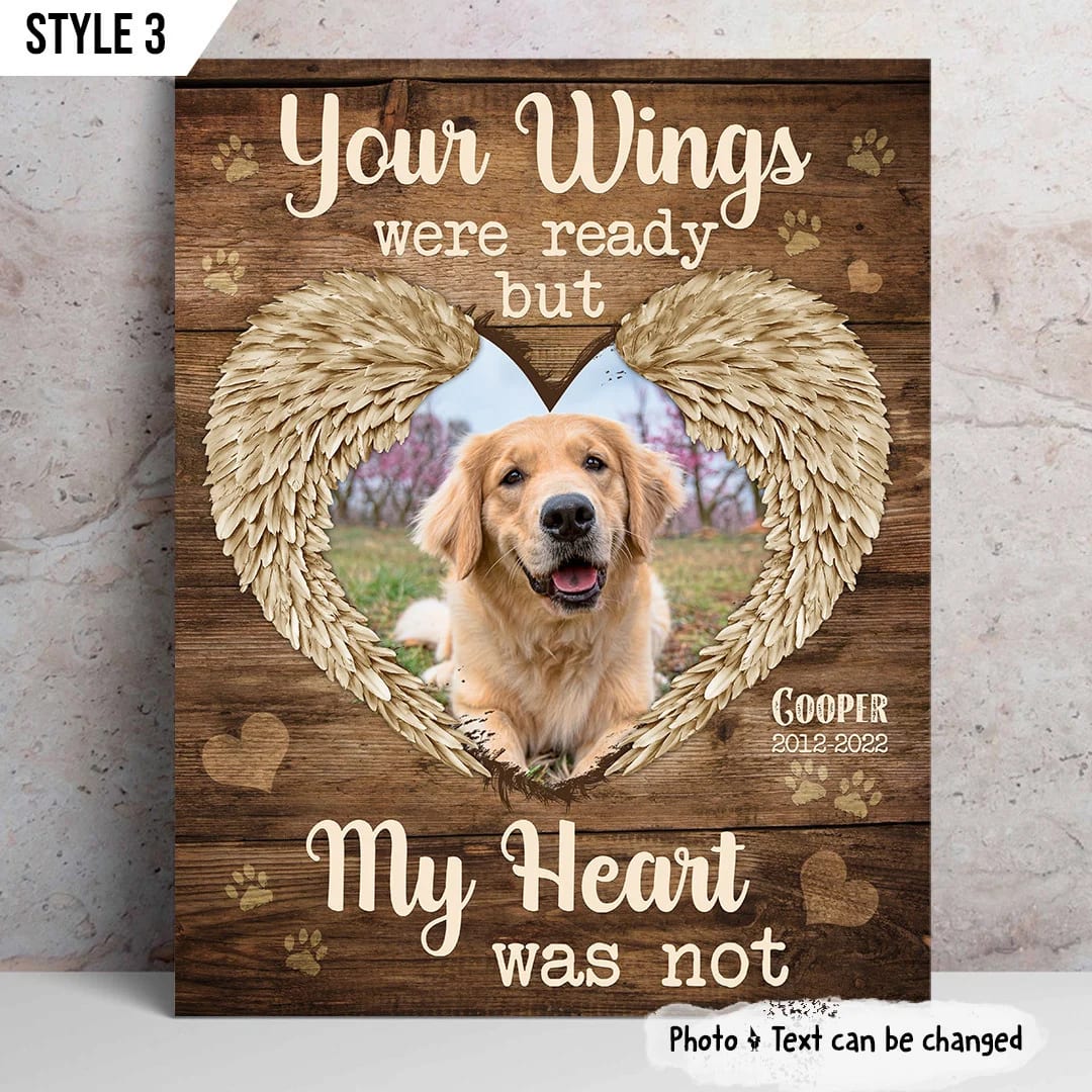 Your Wings Were Ready But My Heart Was Not Dog Vertical Canvas Poster To Print Gifts for Dog Mom 3