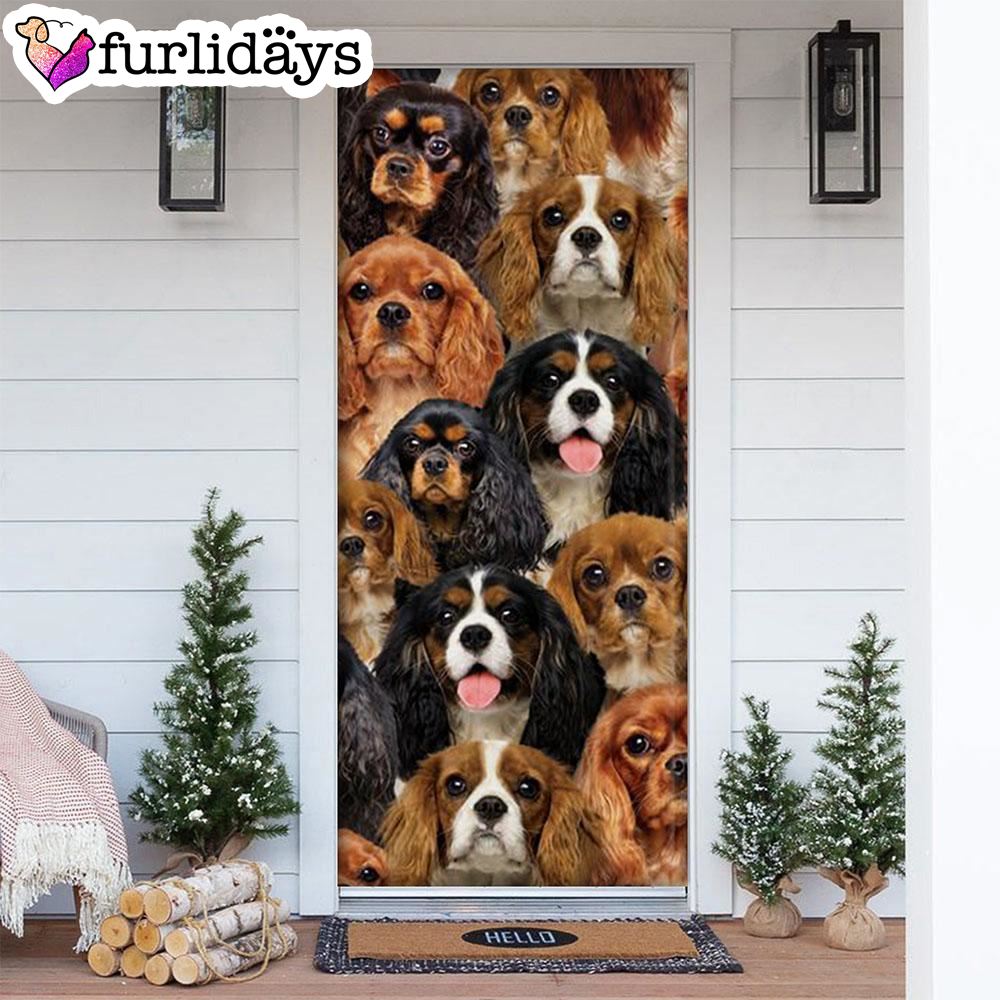 A Bunch Of Cavalier King Charles Spaniels Door Cover Great Gift Idea For Dog Lovers Dog Memorial Gift
