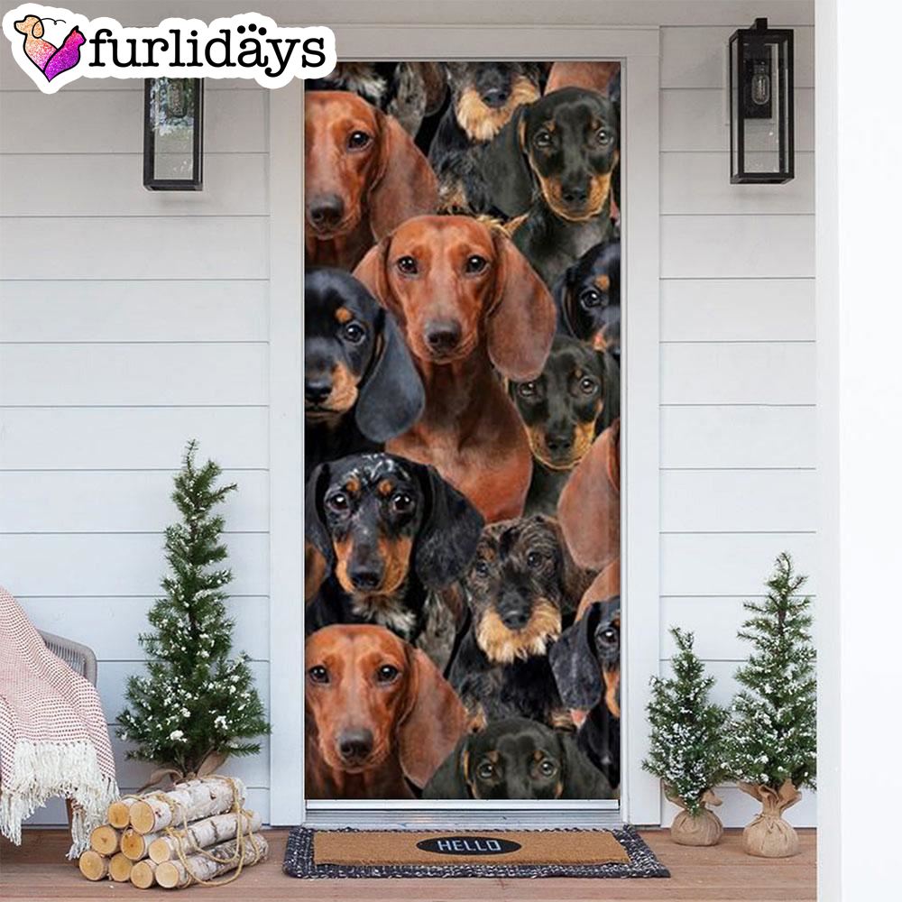 A Bunch Of Dachshunds Door Cover Great Gift Idea For Dog Lovers Dog Memorial Gift