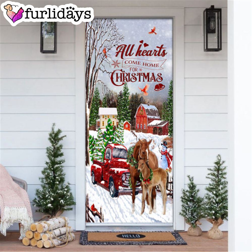 All Hearts Come Home For Christmas Door Cover Christmas Horse Decor Unique Gifts Doorcover 6 All Hearts Come Home For Christmas Door Cover Christmas Horse Decor Unique Gifts Doorcover 6