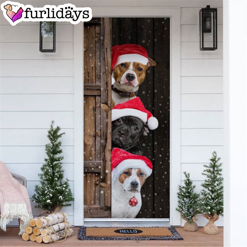 American Staffordshire Terrier Christmas Door Cover Xmas Gifts For Pet Lovers Christmas Decor American Staffordshire Terrier Christmas Door Cover Xmas Gifts For Pet Lovers Christmas Decor