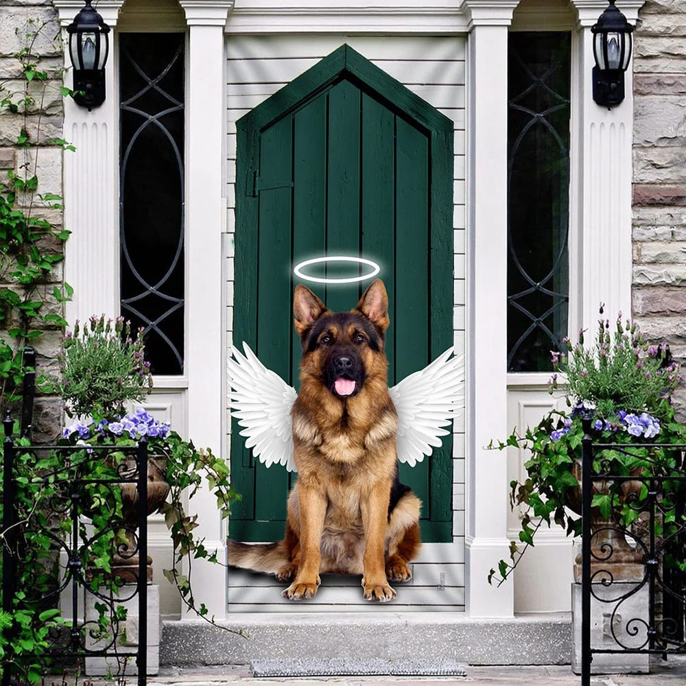 Angel German Shepherd Dog Door Cover Xmas Outdoor Decoration Gifts For Dog Lovers 1 Angel German Shepherd Dog Door Cover Xmas Outdoor Decoration Gifts For Dog Lovers 1