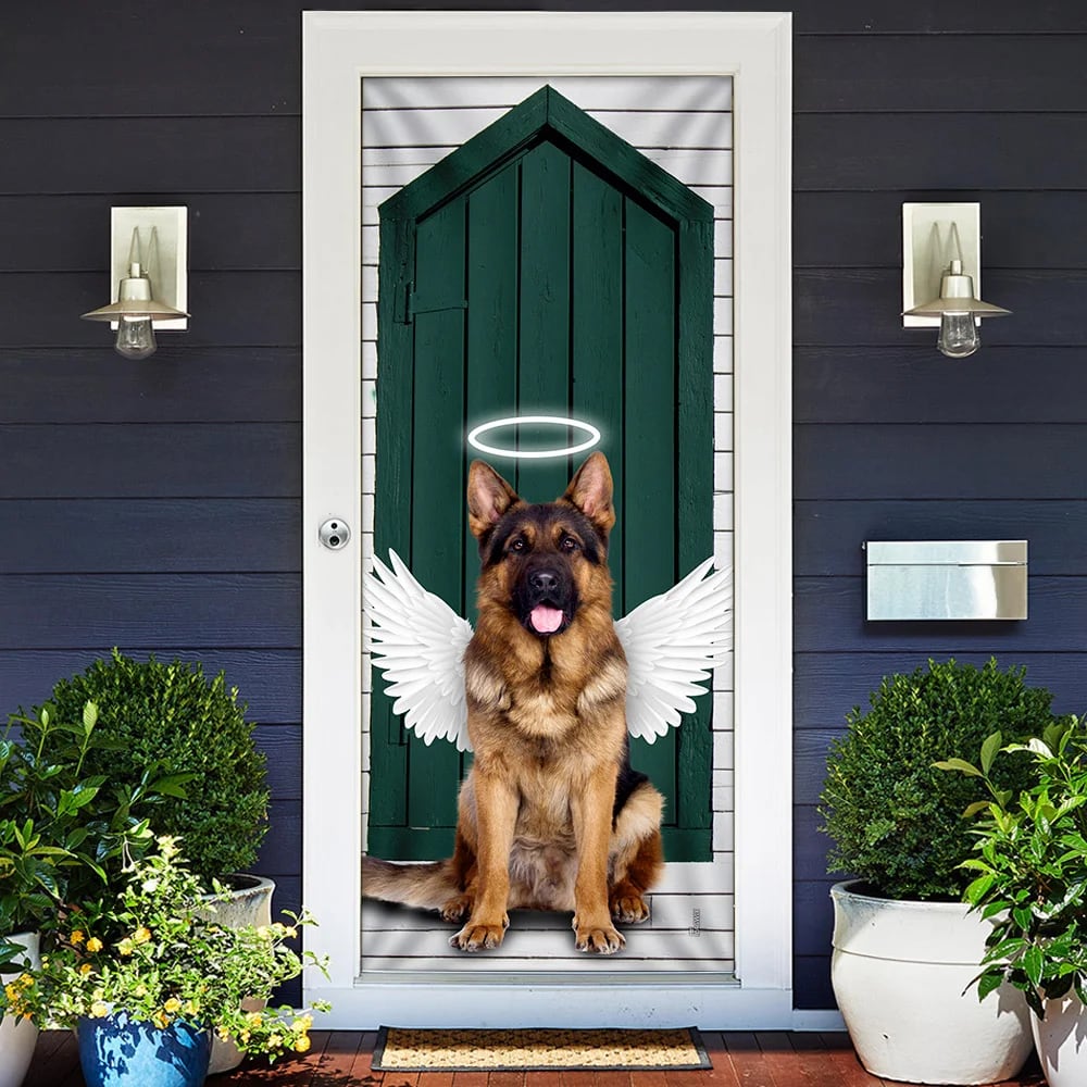 Angel German Shepherd Dog Door Cover Xmas Outdoor Decoration Gifts For Dog Lovers 2 Angel German Shepherd Dog Door Cover Xmas Outdoor Decoration Gifts For Dog Lovers 2