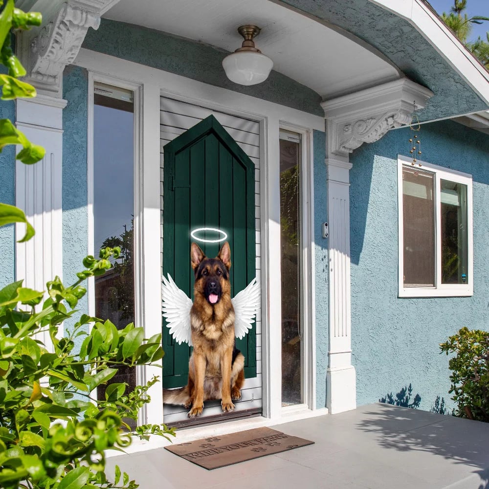 Angel German Shepherd Dog Door Cover Xmas Outdoor Decoration Gifts For Dog Lovers 3 Angel German Shepherd Dog Door Cover Xmas Outdoor Decoration Gifts For Dog Lovers 3