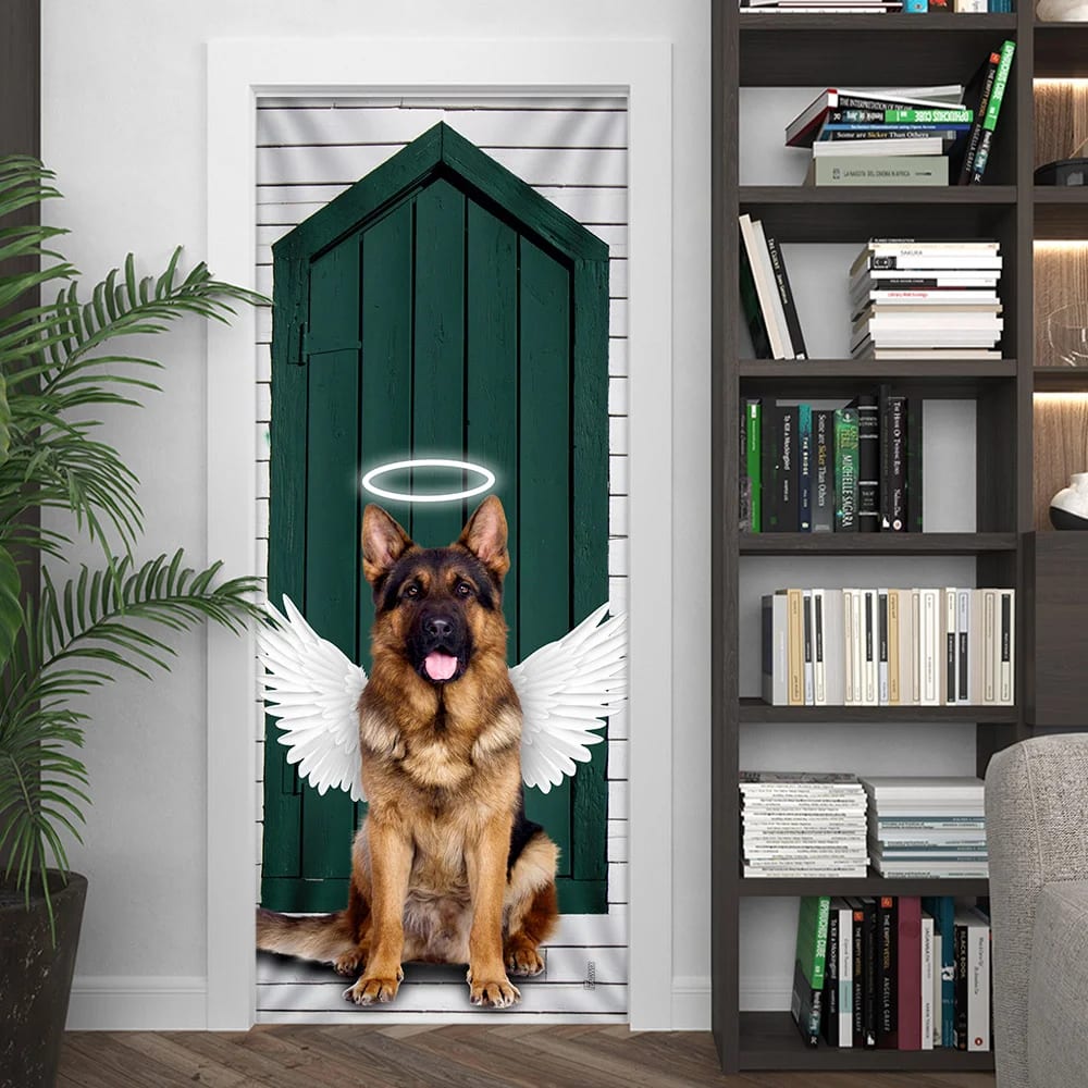 Angel German Shepherd Dog Door Cover Xmas Outdoor Decoration Gifts For Dog Lovers 4 Angel German Shepherd Dog Door Cover Xmas Outdoor Decoration Gifts For Dog Lovers 4