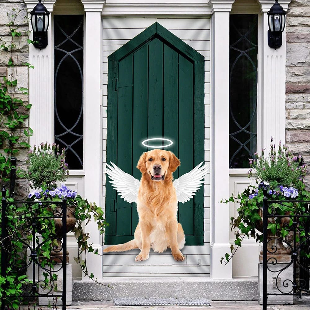 Angel Golden Retriever Door Cover Xmas Outdoor Decoration Gifts For Dog Lovers 1 Angel Golden Retriever Door Cover Xmas Outdoor Decoration Gifts For Dog Lovers 1