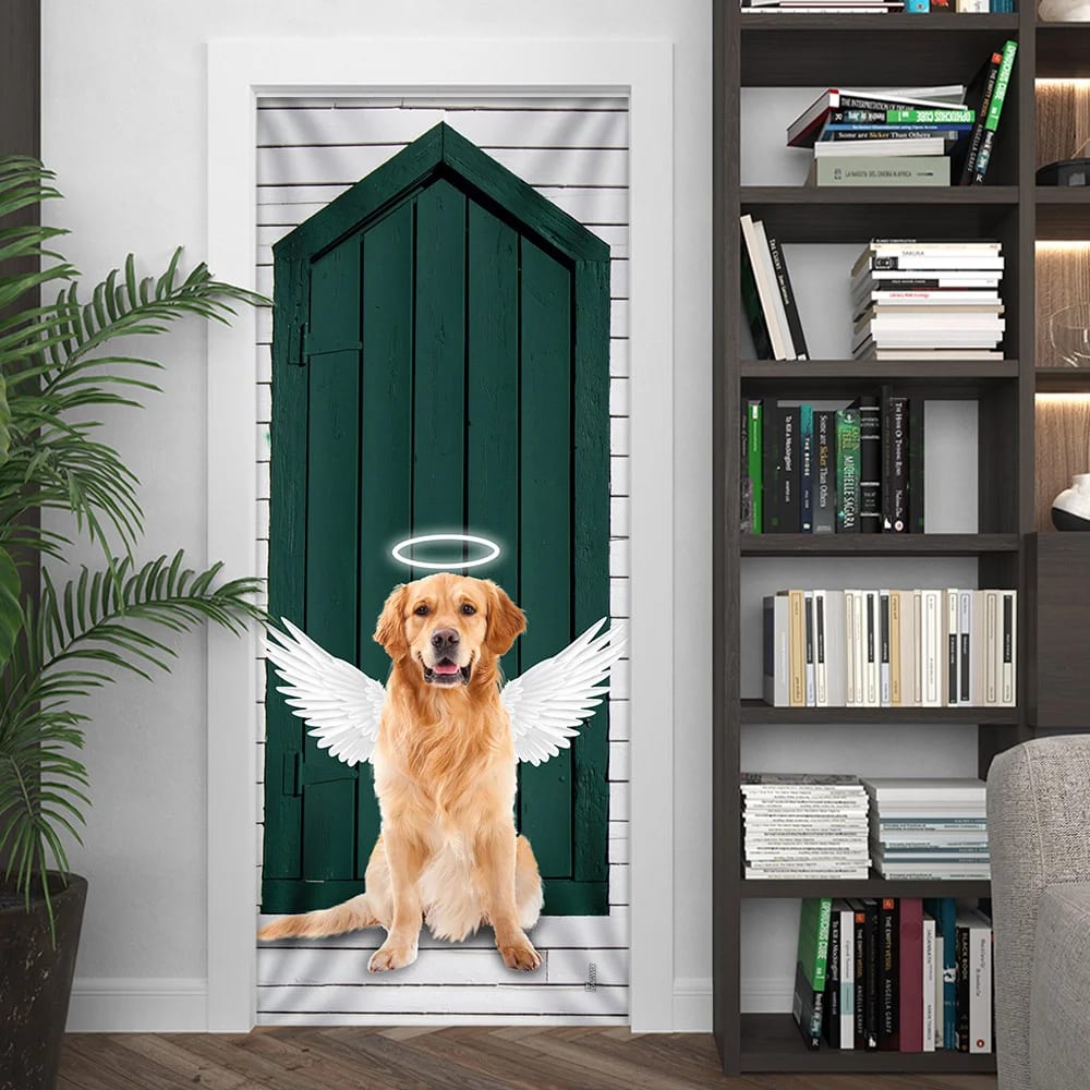 Angel Golden Retriever Door Cover Xmas Outdoor Decoration Gifts For Dog Lovers 4 Angel Golden Retriever Door Cover Xmas Outdoor Decoration Gifts For Dog Lovers 4