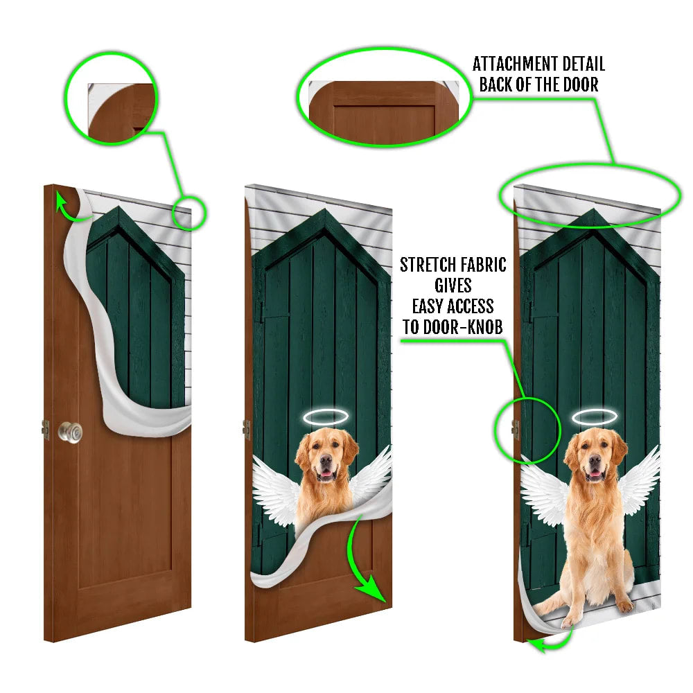 Angel Golden Retriever Door Cover Xmas Outdoor Decoration Gifts For Dog Lovers 5 Angel Golden Retriever Door Cover Xmas Outdoor Decoration Gifts For Dog Lovers 5
