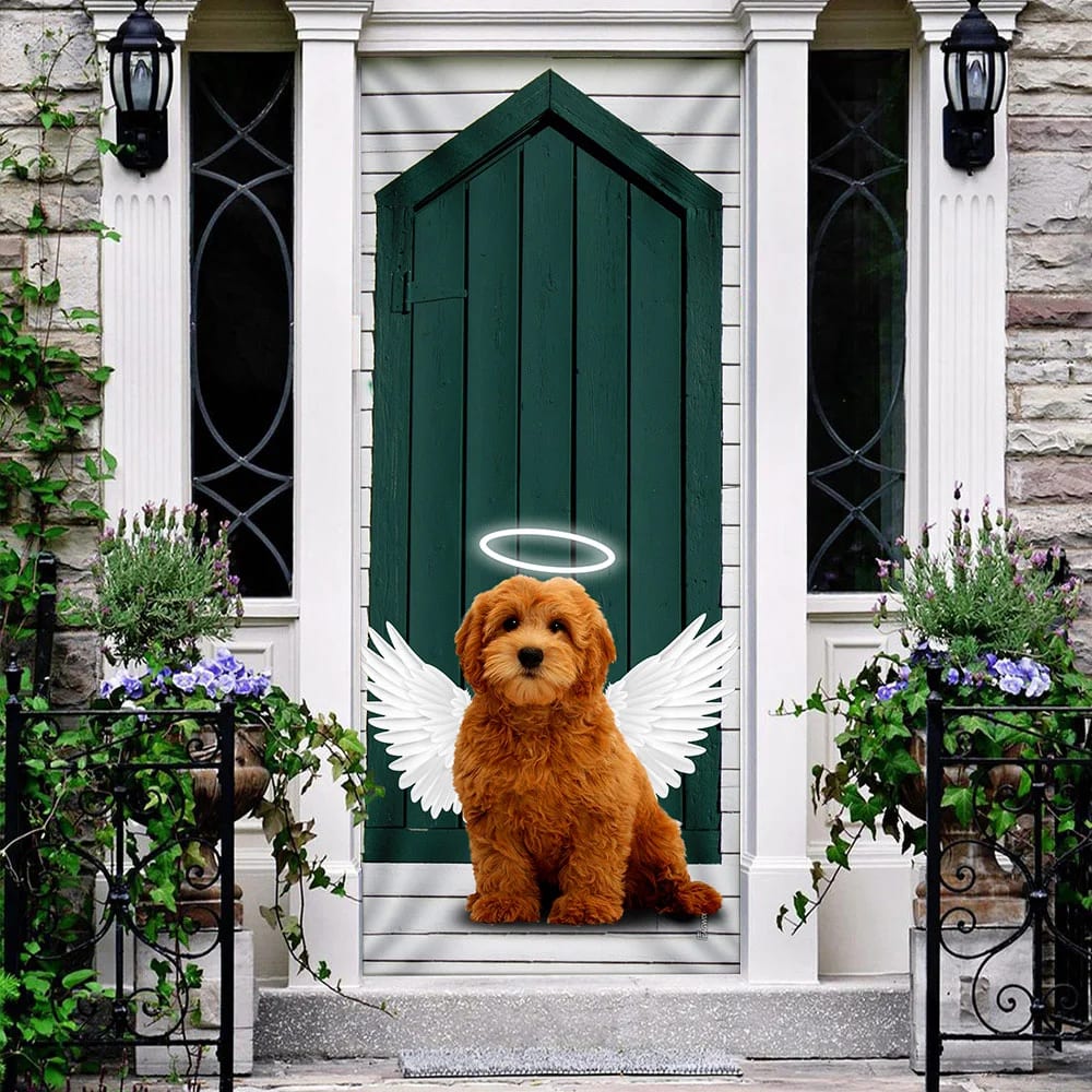 Angel Goldendoodle Dog Door Cover Xmas Outdoor Decoration Gifts For Dog Lovers 1 Angel Goldendoodle Dog Door Cover Xmas Outdoor Decoration Gifts For Dog Lovers 1