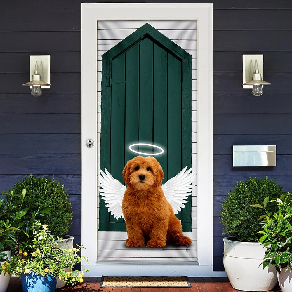 Angel Goldendoodle Dog Door Cover Xmas Outdoor Decoration Gifts For Dog Lovers 2 Angel Goldendoodle Dog Door Cover Xmas Outdoor Decoration Gifts For Dog Lovers 2
