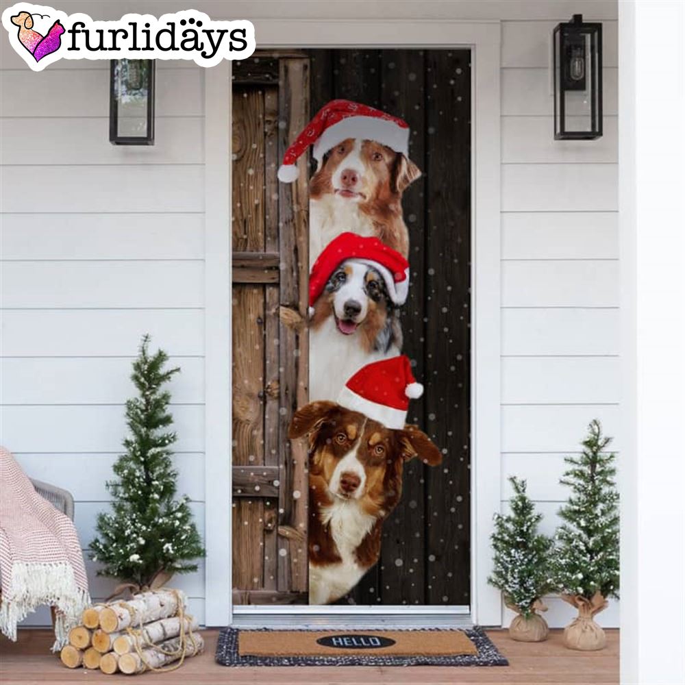 Australian Shepherd Christmas Door Cover Xmas Gifts For Pet Lovers Christmas Decor Australian Shepherd Christmas Door Cover Xmas Gifts For Pet Lovers Christmas Decor