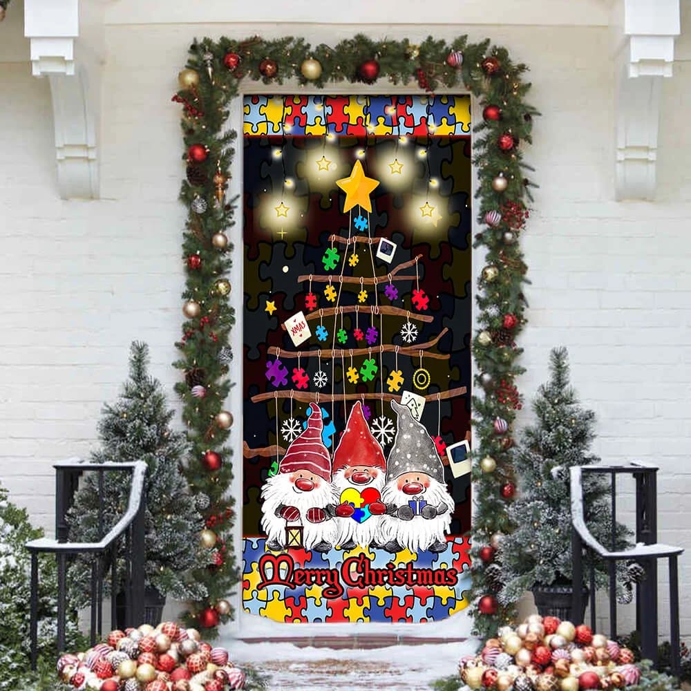 Autism Family Merry Christmas Door Cover Front Door Christmas Cover Unique Gifts Doorcover 4 Autism Family Merry Christmas Door Cover Front Door Christmas Cover Unique Gifts Doorcover 4