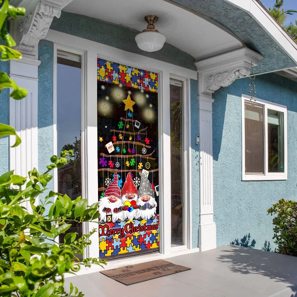 Autism Family Merry Christmas Door Cover Front Door Christmas Cover Unique Gifts Doorcover 5 Autism Family Merry Christmas Door Cover Front Door Christmas Cover Unique Gifts Doorcover 5