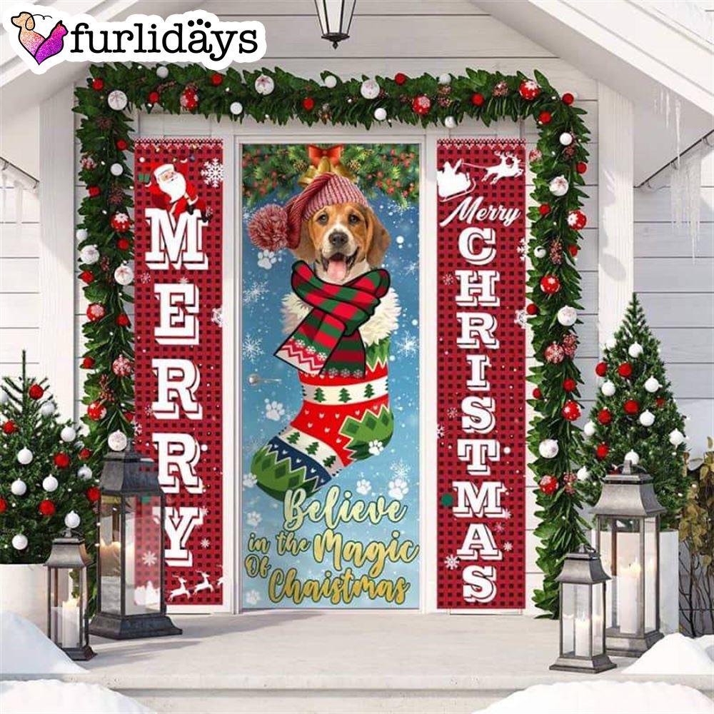 Beagle Believe In The Magic Of Christmas Door Cover Xmas Gifts For Pet Lovers Christmas Gift For Friends Beagle Believe In The Magic Of Christmas Door Cover Xmas Gifts For Pet Lovers Christmas Gift For Friends