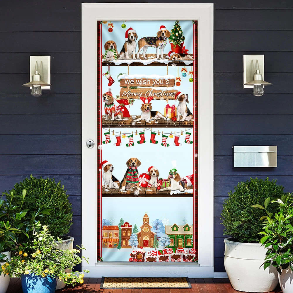 Beagle Christmas Door Cover Front Door Christmas Cover Unique Gifts Doorcover 2 Beagle Christmas Door Cover Front Door Christmas Cover Unique Gifts Doorcover 2