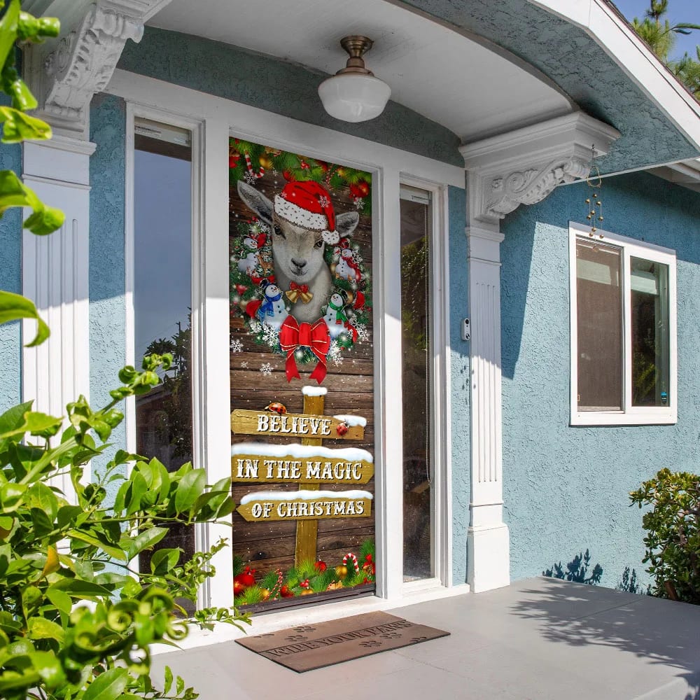 Believe In The Magic Of Christmas Door Cover Goat Christmas Door Cover Christmas Outdoor Decoration Gifts For Dog Lovers 4 Believe In The Magic Of Christmas Door Cover Goat Christmas Door Cover Christmas Outdoor Decoration Gifts For Dog Lovers 4