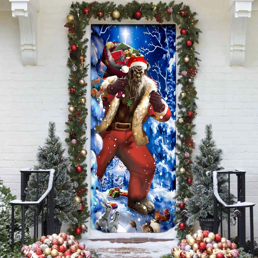 Bigfoot Door Cover Christmas Forest Decor Front Door Christmas Cover Unique Gifts Doorcover 1 Bigfoot Door Cover Christmas Forest Decor Front Door Christmas Cover Unique Gifts Doorcover 1